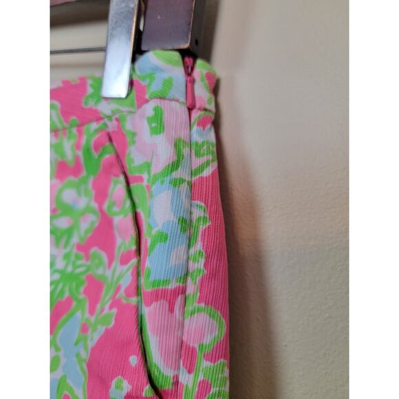 Lilly Pulitzer Adie Shorts Southern Charm Pattern Women's Size 2 Pink Green - Picture 3 of 6
